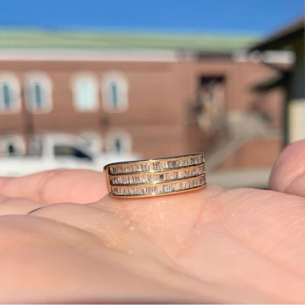 vintage 14k diamond baguette ring